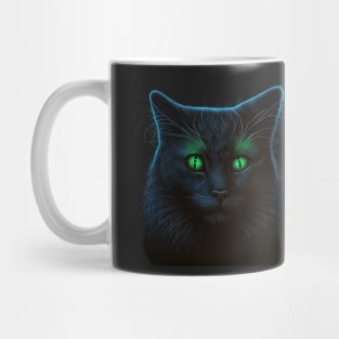 Glowing cat eyes in the dark Mug